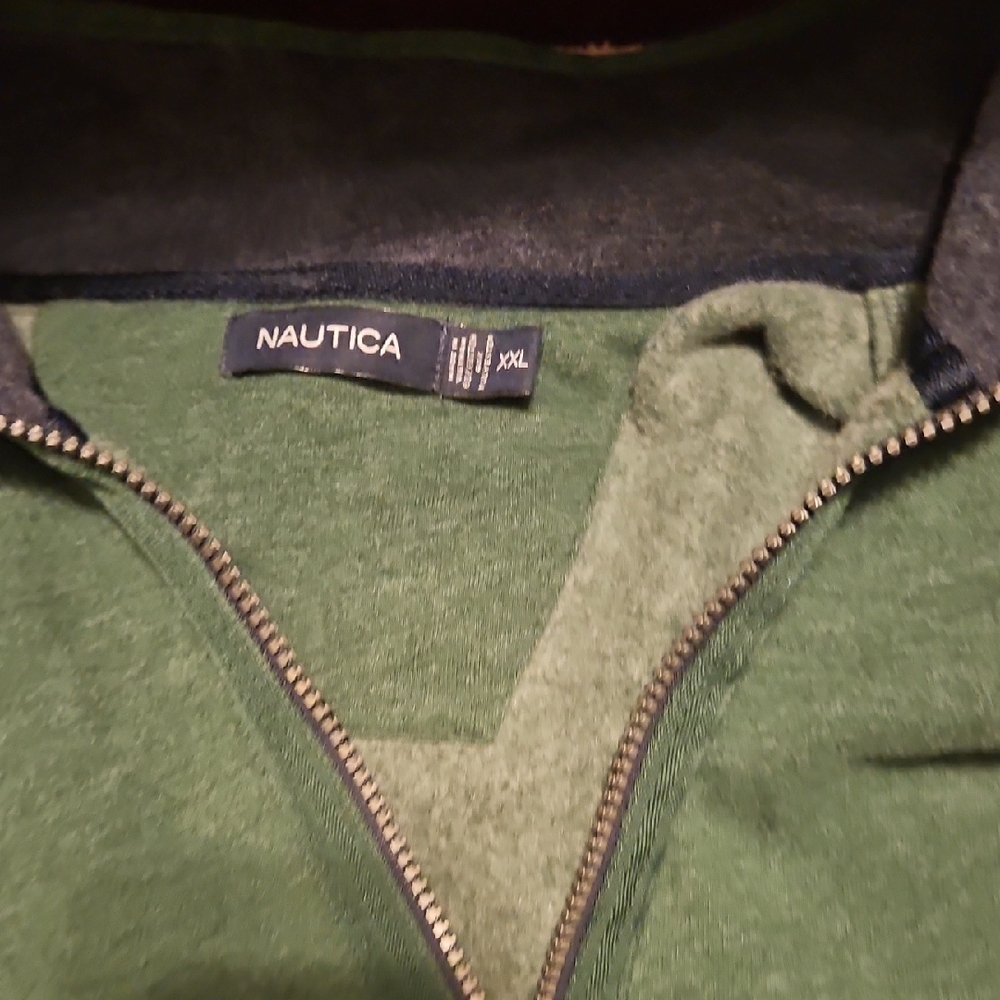 Nautica Men's Green Zip-Up Sweater